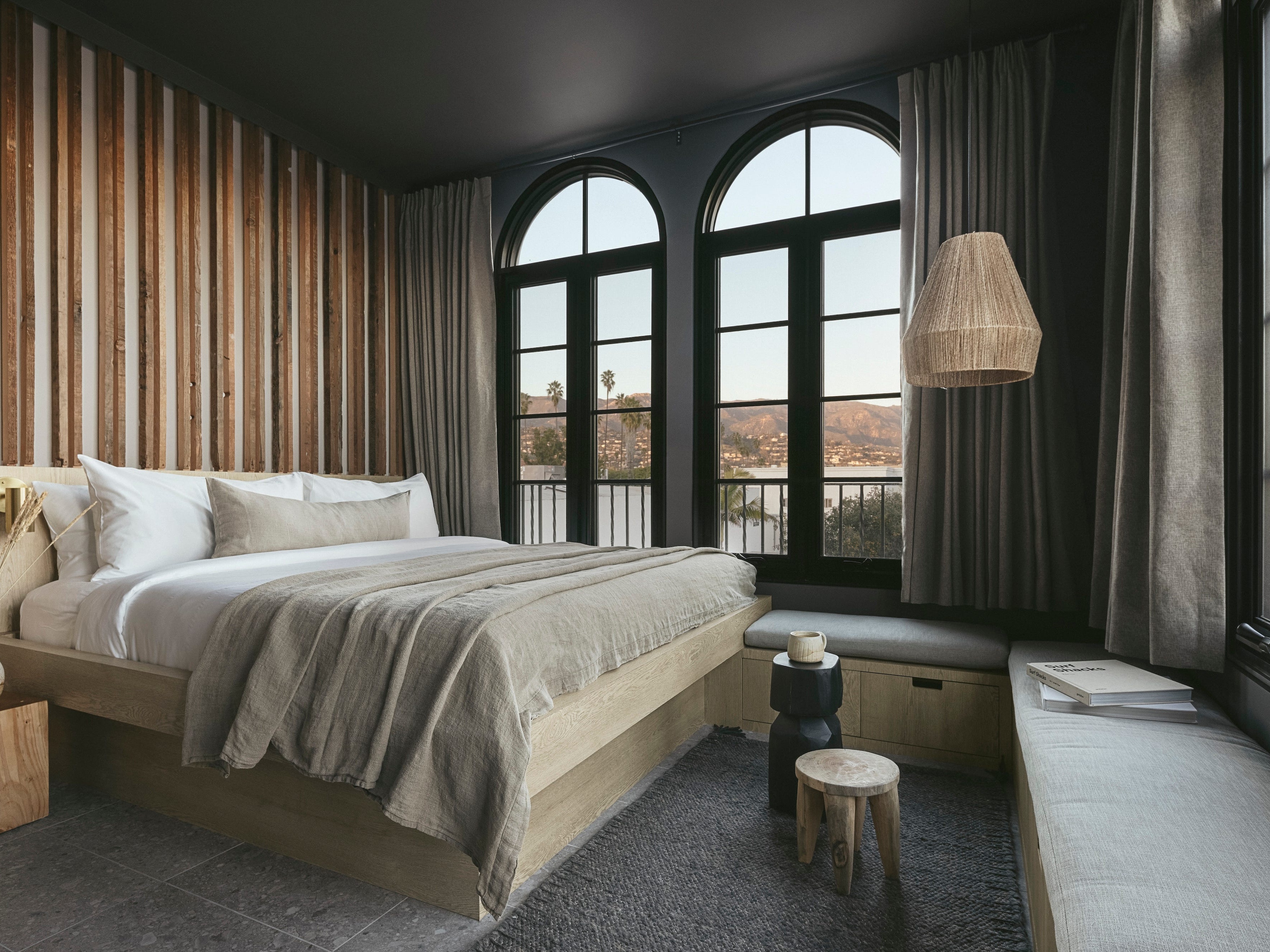 Premium luxury bedroom with ambient lighting and high-end furnishings